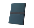 Porte-documents, bloc-notes, fermeture magnétique A4, pages lignées couleur bleu