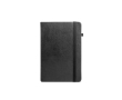 Carnet A5 ligné avec planification mensuelle et bande élastique couleur noir