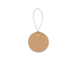 Étiquette ronde en papier recyclé avec cordon naturel 700 g/m² couleur naturel