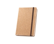 Carnet A5 en liège, marque-page et porte-stylo pages blanches couleur naturel