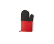 Gant de cuisine 100 % coton avec silicone antidérapante couleur rouge