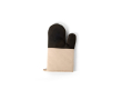Gant de cuisine 100 % coton avec silicone antidérapante couleur beige