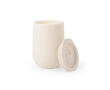 Tasse de voyage à double paroi avec ouverture coulissante 420ml couleur blanc cassé