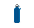 Gourde en acier inoxydable à paroi simple avec mousqueton 550 ml couleur bleu