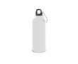 Gourde en acier inoxydable à paroi simple avec mousqueton 550 ml couleur blanc