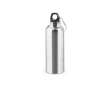 Gourde en acier inoxydable à paroi simple avec mousqueton 550 ml couleur argenté mat