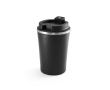 Mug de voyage en acier inoxydable avec intérieur en céramique 470ml couleur noir