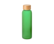 Gourde en verre dépoli avec bouchon à vis en bambou 520 ml couleur vert clair