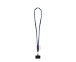 Cordon tubulaire avec mousqueton et support téléphone 6,5 x 4,1 cm couleur bleu roi