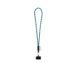 Cordon tubulaire avec mousqueton et support téléphone 6,5 x 4,1 cm couleur cyan