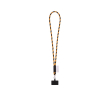 Cordon tubulaire avec mousqueton et support téléphone 6,5 x 4,1 cm couleur orange