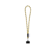 Cordon tubulaire avec mousqueton et support téléphone 6,5 x 4,1 cm couleur jaune foncé