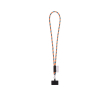 Cordon tubulaire avec mousqueton et support téléphone 6,5 x 4,1 cm couleur orange fluorescent