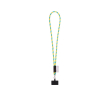 Cordon tubulaire avec mousqueton et support téléphone 6,5 x 4,1 cm couleur jaune clair