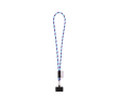 Cordon tubulaire avec mousqueton et support téléphone 6,5 x 4,1 cm couleur mauve