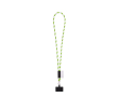 Cordon tubulaire avec mousqueton et support téléphone 6,5 x 4,1 cm couleur vert