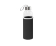 Bouteille en verre avec bouchon en acier inoxydable et sangle 520ml couleur noir