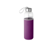 Bouteille en verre avec bouchon en acier inoxydable et sangle 520ml couleur mauve