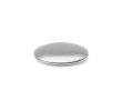 Miroir rond en aluminium double face avec fermeture magnétique couleur argenté