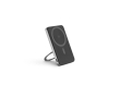 Batterie externe magnétique en ABS recyclé avec charge 15 W 5000 mAh couleur gris foncé