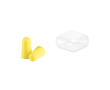 Bouchons d'oreilles en mousse de polyuréthane avec étui couleur jaune