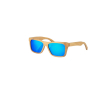 Lunettes de soleil bambou avec verres effet miroir et protection UV400 couleur naturel