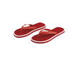 Tongs bicolores avec semelle épaisse en EVA Summer Camp couleur rouge