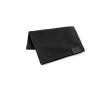 Écharpe en polyester recyclé de RPET avec patch personnalisable couleur noir