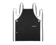 Tablier écologique avec 3 poches et bretelles croisées 220 g/m² couleur noir