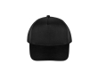 Casquette en polyester recyclé et fermeture adhésive 210 g/m² couleur noir