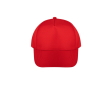 Casquette en polyester recyclé et fermeture adhésive 210 g/m² couleur rouge