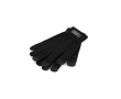 Gants en polyester recyclé rPET avec bouts tactiles pour smartphone couleur noir