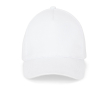 Casquette en coton brossé 5 panneaux avec boucle métallique 260 g/m² couleur blanc