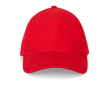 Casquette réglable en coton brossé à 6 panneaux 260 g/m² couleur rouge