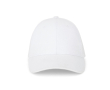 Casquette réglable en coton brossé à 6 panneaux 260 g/m² couleur blanc