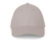 Casquette réglable en coton brossé à 6 panneaux 260 g/m² couleur gris clair