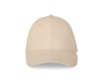 Casquette réglable en coton brossé à 6 panneaux 260 g/m² couleur beige
