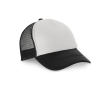 Casquette en polyester avec filet et fermeture en plastique 150 g/m² couleur noir
