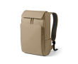 Sac à dos 20L en cuir synthétique, compartiment PC rembourré couleur camel