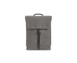 Sac à dos en coton recyclé avec détails en similicuir 25L couleur gris foncé