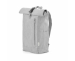 Sac à dos écologique à fermeture roulée avec base renforcée et poche frontale 16L couleur gris clair