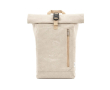 Sac à dos écologique à fermeture roulée avec base renforcée et poche frontale 16L couleur naturel