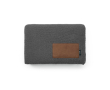 Plaid en laine et plastique recyclé avec écusson personnalisé 270 g/m2 couleur gris foncé