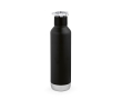 Bouteille en acier recyclé à double paroi avec bouchon à roue 750 ml couleur noir