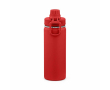 Bouteille isotherme en acier inoxydable recyclé avec double bouchon 500ml couleur rouge