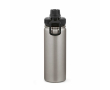 Bouteille isotherme en acier inoxydable recyclé avec double bouchon 500ml couleur argenté