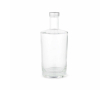 Bouteille en verre cylindrique à col étroit avec bouchon argenté 760ml couleur transparent
