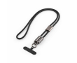 Câble de charge USB-C 60W avec alliage de zinc et lanière réglable pour téléphone couleur noir