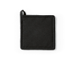 Manique de cuisine en coton recyclé avec attache de suspension 180 g/m² couleur noir