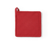 Manique de cuisine en coton recyclé avec attache de suspension 180 g/m² couleur rouge